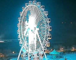 开宁4K慢直播摄像机直播富锦江边广场风光