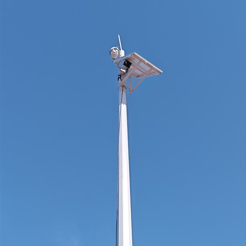 太阳能4G雨刷球机部署实拍